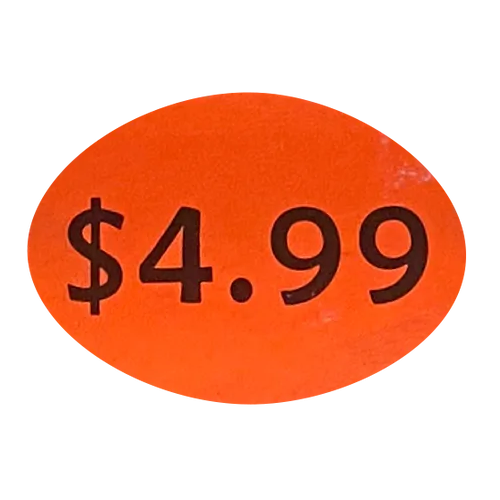 Price Stickers $4.99 x 1000