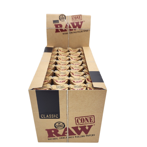 Raw Natural Cones 1 1/4 6pk Pre Rolled x 32 Packets