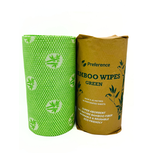 Bamboo Wipes Green Super Absorbent x 90 Sheets