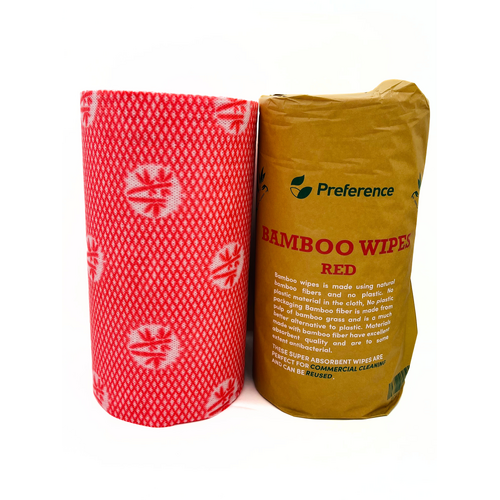 Bamboo Wipes Red Super Absorbent x 90 Sheets